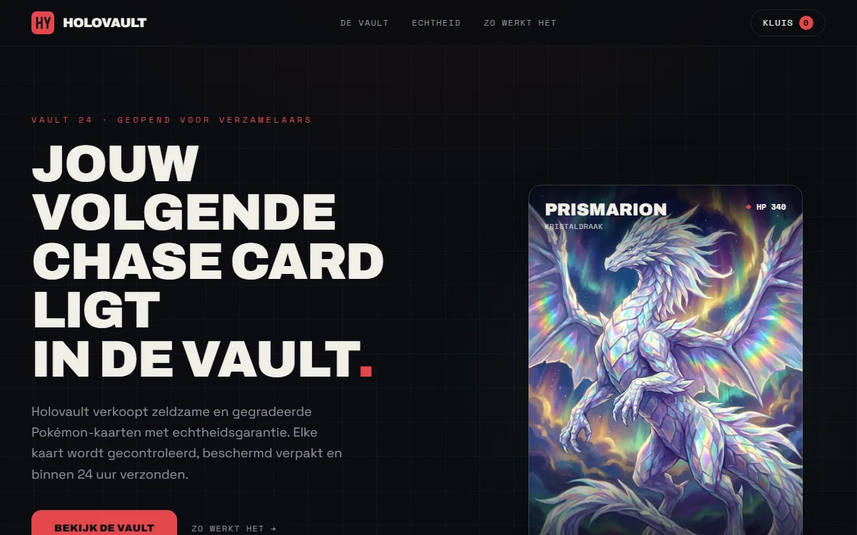 Conceptshop HOLOVAULT — verzamelkaarten met holo-effect